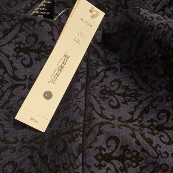 NWT Aqua Flocked Damask Print Dress size L - Picture 4 of 5